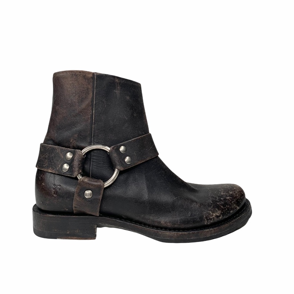 Frye Veronica Harness Short Bootie Black 72239 Size 8.5M